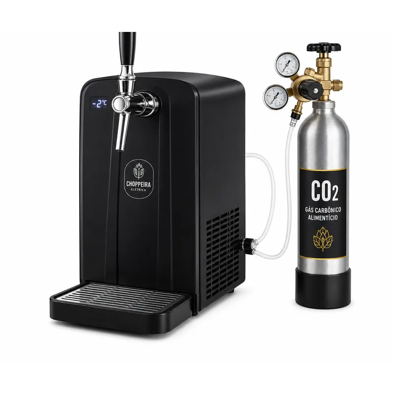 Choppeira elétrica com cilindro de CO2